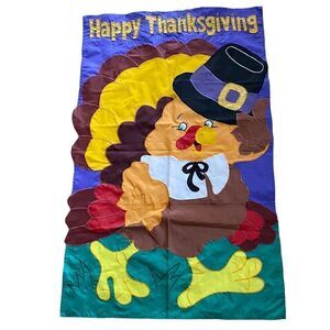 REDUCED Thanksgiving Flag Large 27" x 43"